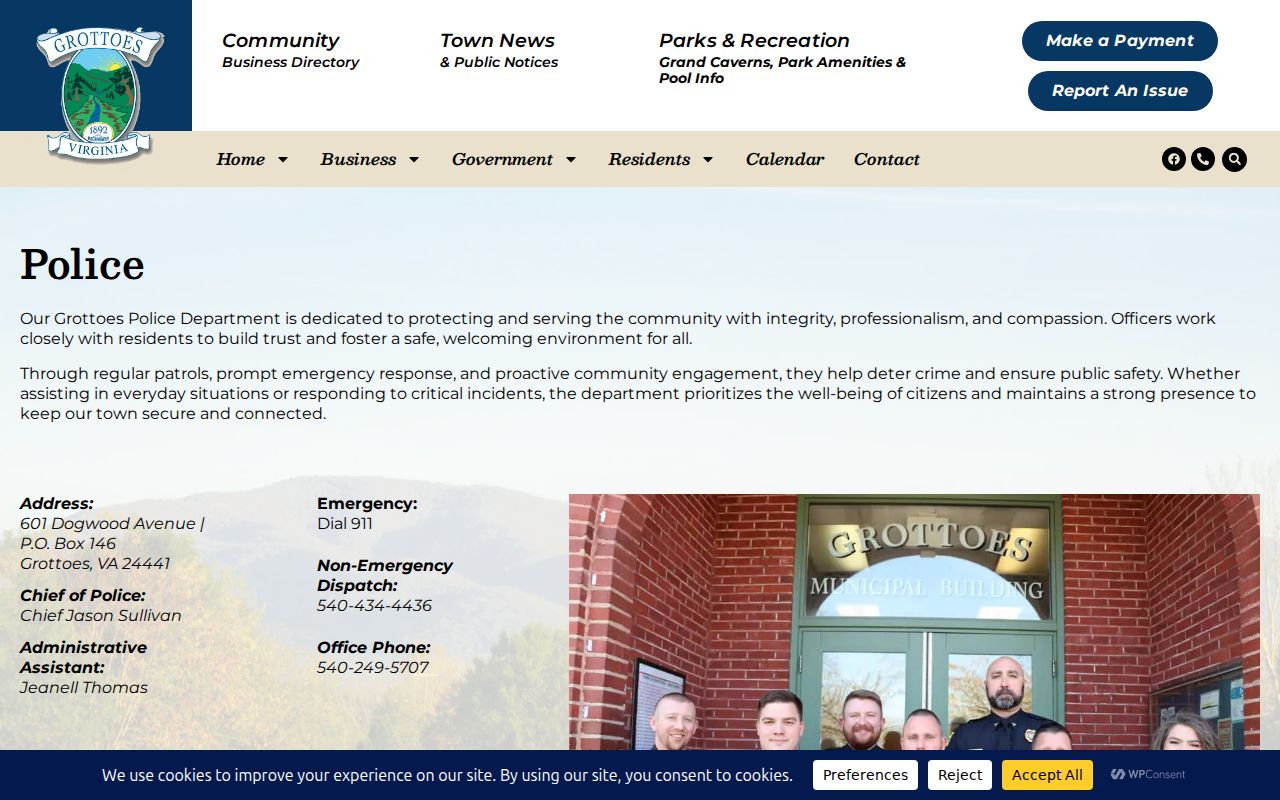 Grottoes criminal records police department source